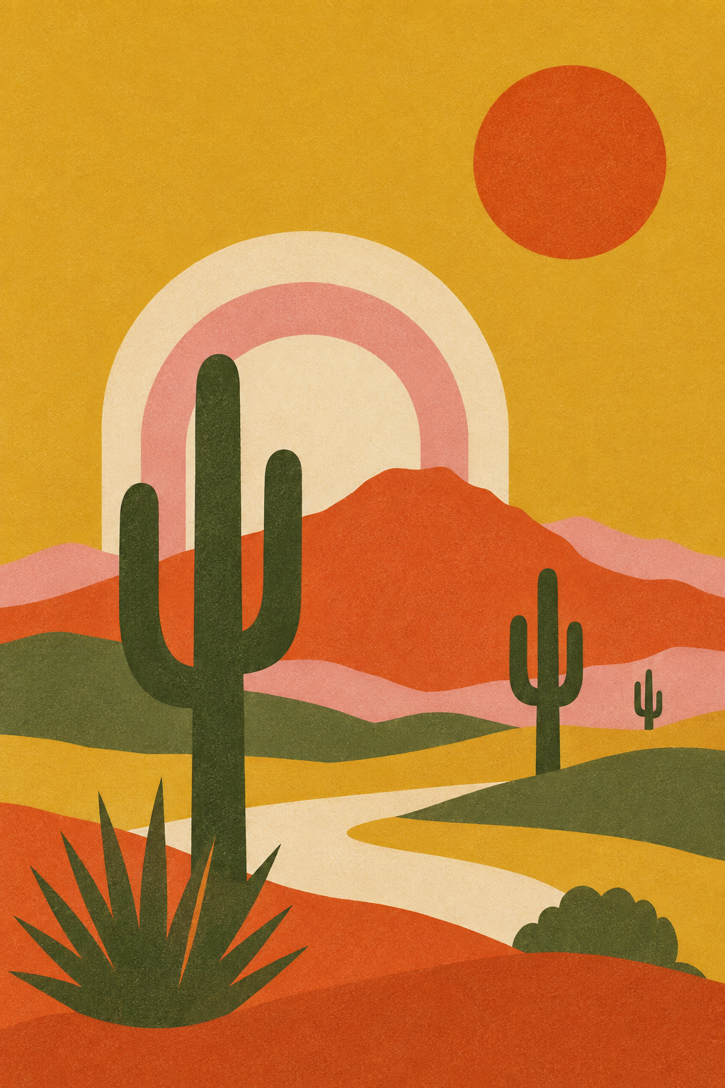 Deserto · Quadro retro mid-century — retro-02_ver