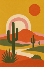 Deserto · Quadro retro mid-century — retro-02_ver