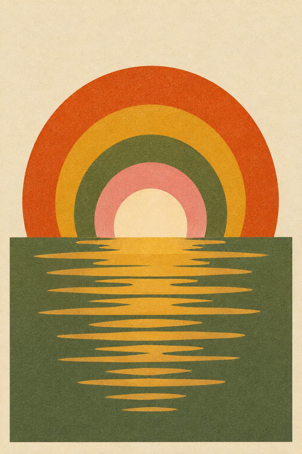 Poente · Quadro retro mid-century — retro-03_ver