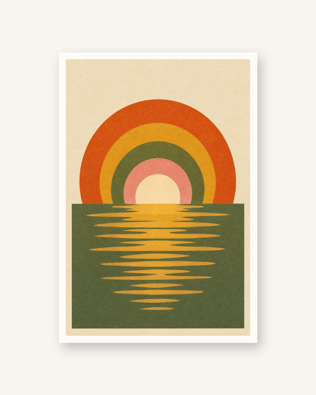 Poente · Quadro retro mid-century — acabamento:poster