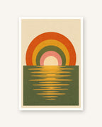 Poente · Quadro retro mid-century — acabamento:poster