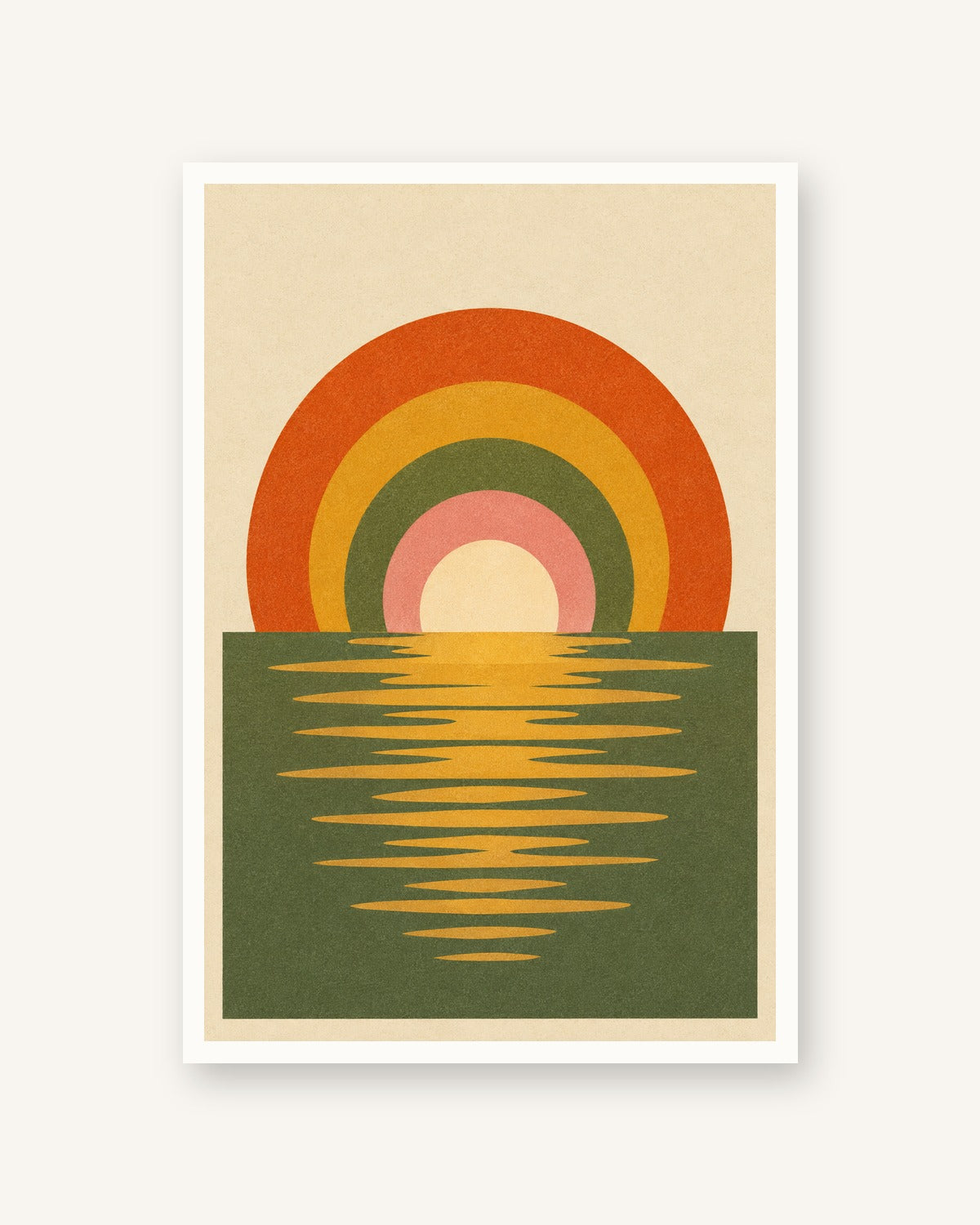 Poente · Quadro retro mid-century — acabamento:poster
