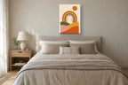 Arco-íris · Quadro retro mid-century — retro-04_ver_50x70_quarto