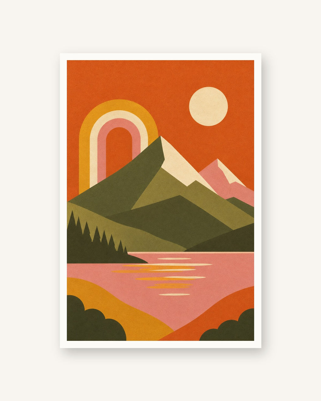 Serra · Quadro retro mid-century — acabamento:poster