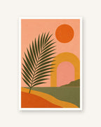 Palmeira · Quadro retro mid-century — acabamento:poster