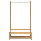 Roupeiro com prateleiras 103x40x183 cm bambu — foto 3