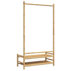 Roupeiro com prateleiras 103x40x183 cm bambu — foto 4