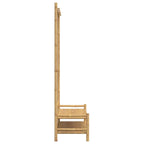 Roupeiro com prateleiras 103x40x183 cm bambu — foto 5