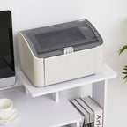 Secretária de Computador Multimídia com Prateleiras Bandeja Teclado Cesta Painéis de Partículas Branco — imagem 7
