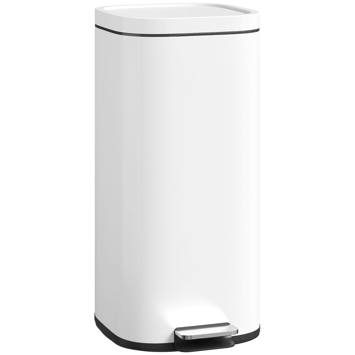 Lixeira de Cozinha 30 L com Pedal e Tampa Função de Fechamento Suave e Retenção Aberta para Cozinha Casa — foto 1