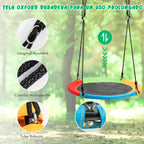 Set 2 Columpios Infantis Elástico e Prato Voador Cordas Ajustáveis Jardim — foto 7