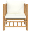 Sofá de jardim bambu com almofadões branco nata — foto 2