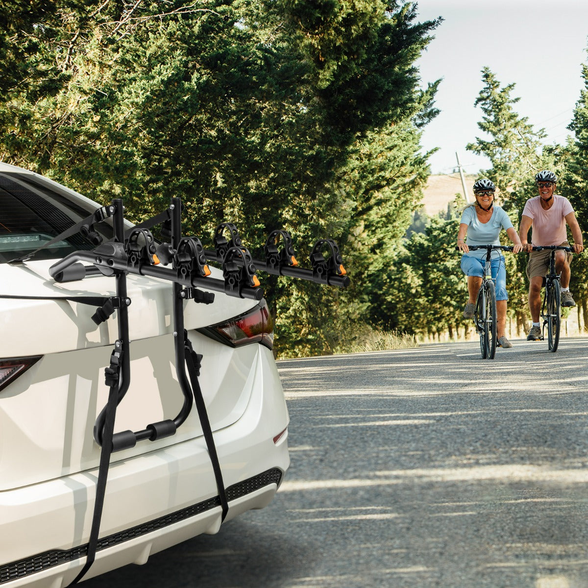 Suporte para Maletero 3 Bicicletas com Ângulo e Comprimento Ajustáveis — foto 1