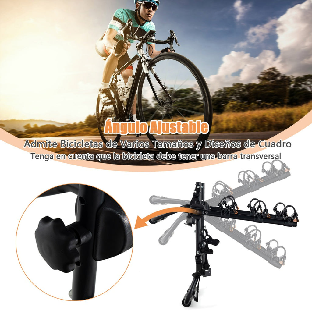 Suporte para Maletero 3 Bicicletas com Ângulo e Comprimento Ajustáveis — foto 4