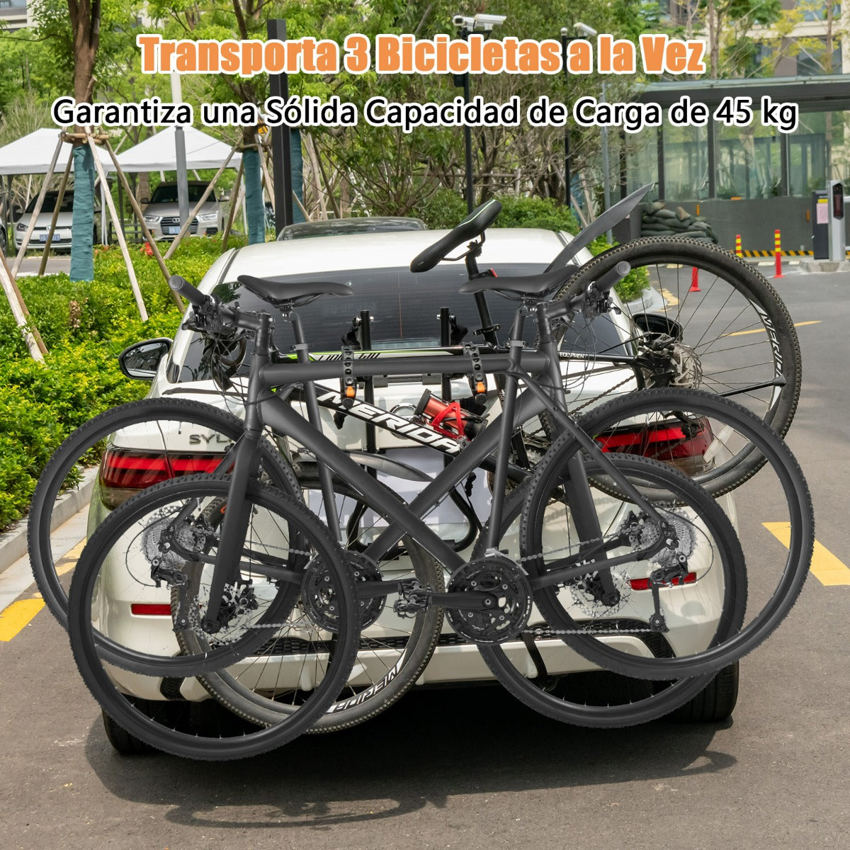 Suporte para Maletero 3 Bicicletas com Ângulo e Comprimento Ajustáveis — foto 8