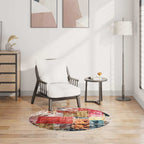 Tapete lavável φ120 cm patchwork multicor — foto 1