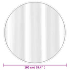 Tapete redondo 100 cm bambu cinzento — foto 7