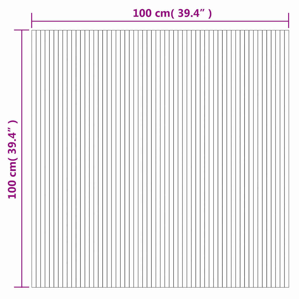 Tapete retangular 100x100 cm bambu castanho — foto 7