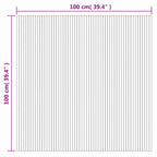 Tapete retangular 100x100 cm bambu castanho — foto 7