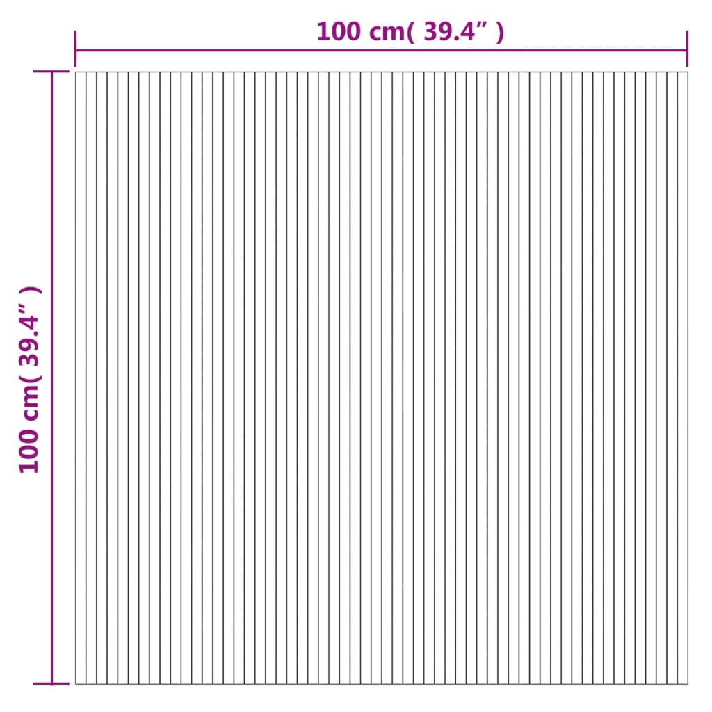 Tapete retangular 100x100 cm bambu cinzento — foto 7
