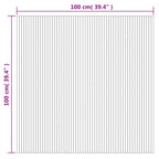Tapete retangular 100x100 cm bambu cor natural clara — foto 7