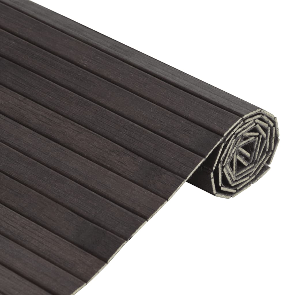 Tapete retangular 100x200 cm bambu castanho-escuro — foto 3
