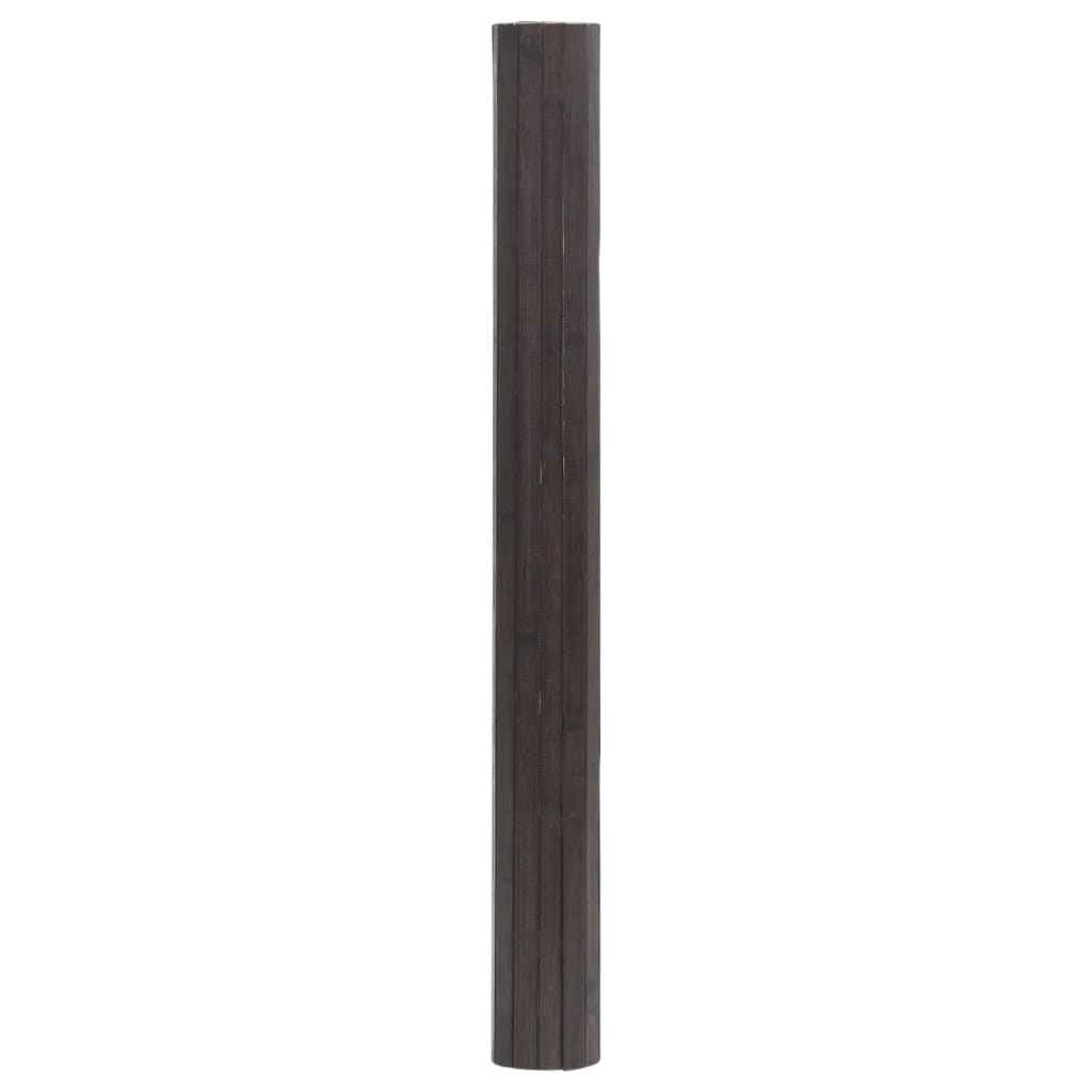 Tapete retangular 100x300 cm bambu castanho-escuro — foto 2