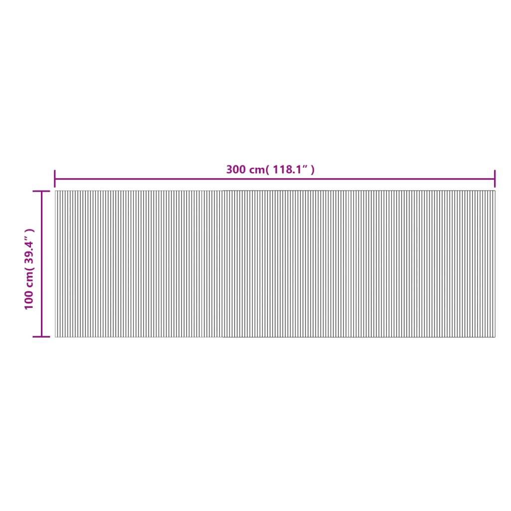 Tapete retangular 100x300 cm bambu cor natural clara — foto 7