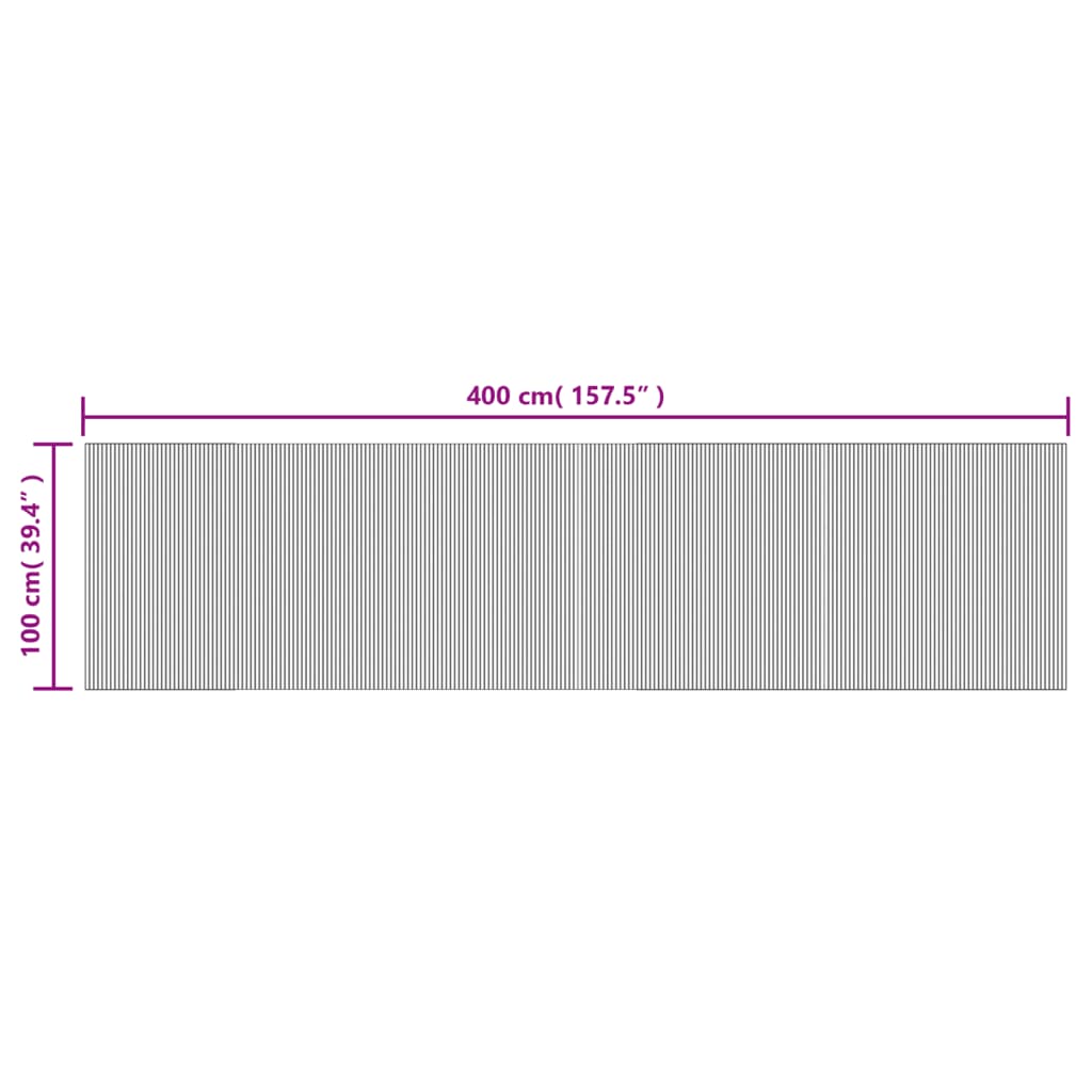 Tapete retangular 100x400 cm bambu cor natural clara — foto 7