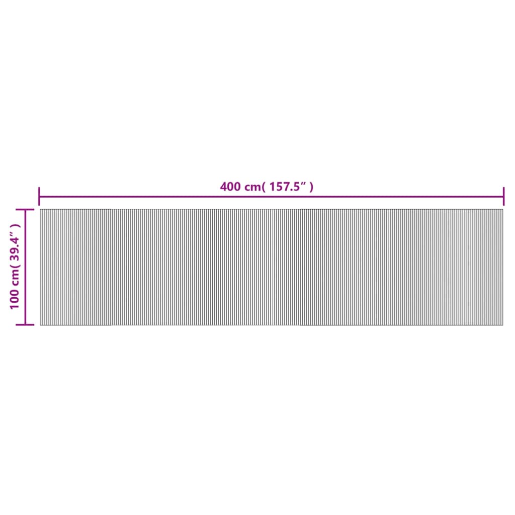 Tapete retangular 100x400 cm bambu preto — foto 7