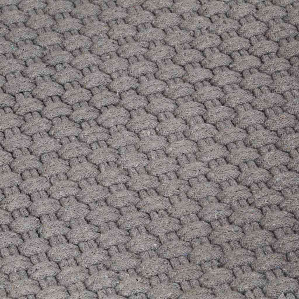 Tapete retangular 160x230 cm algodão cinzento — foto 5