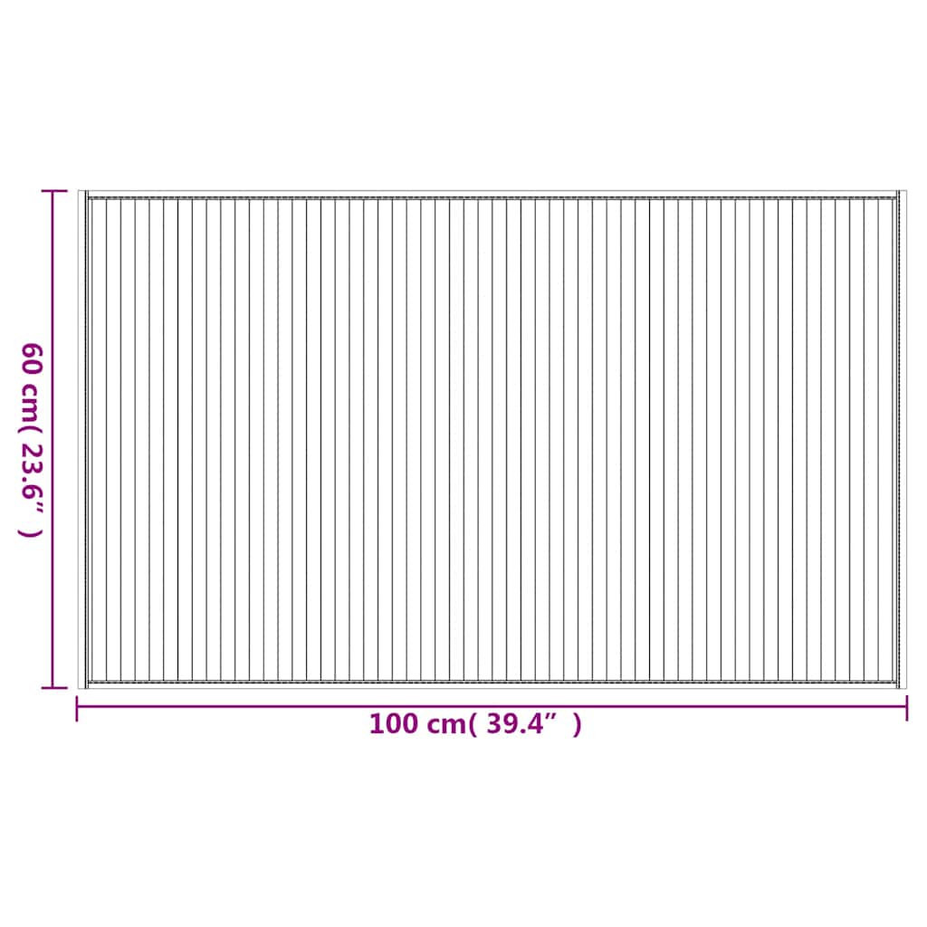 Tapete retangular 60x100 cm bambu castanho — foto 7
