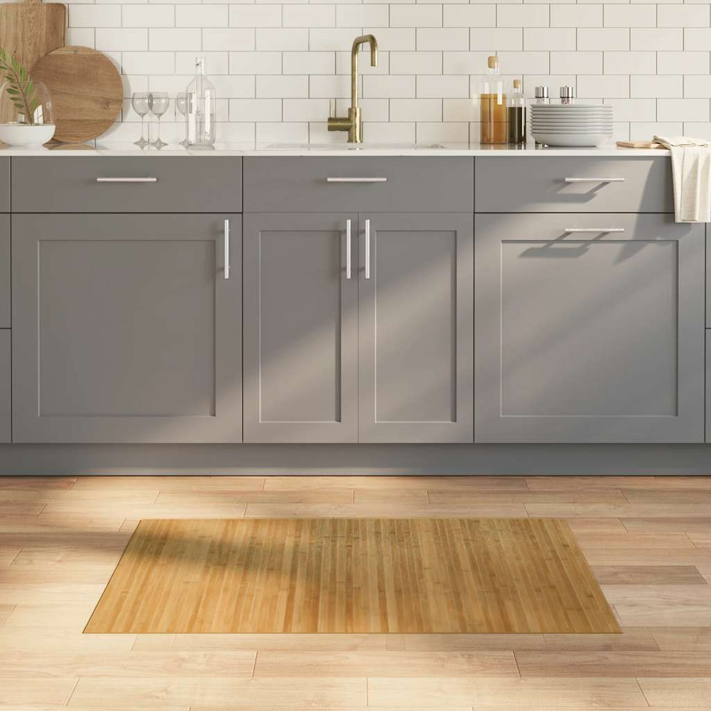 Tapete retangular 60x100 cm bambu cor natural — foto 1
