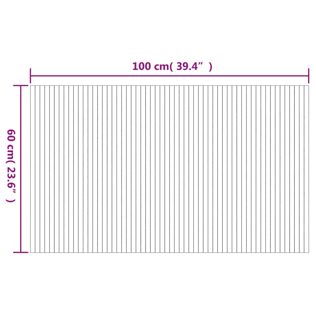 Tapete retangular 60x100 cm bambu cor natural clara — foto 7