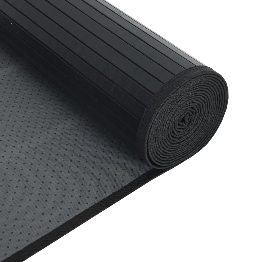 Tapete retangular 60x100 cm bambu preto — foto 4