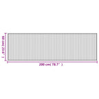 Tapete retangular 60x200 cm bambu cor natural clara — foto 7