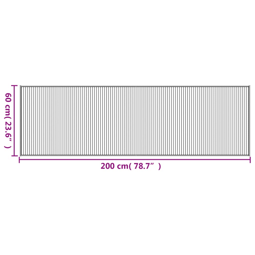Tapete retangular 60x200 cm bambu cor natural clara — foto 7