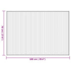 Tapete retangular 70x100 cm bambu cor natural — foto 7