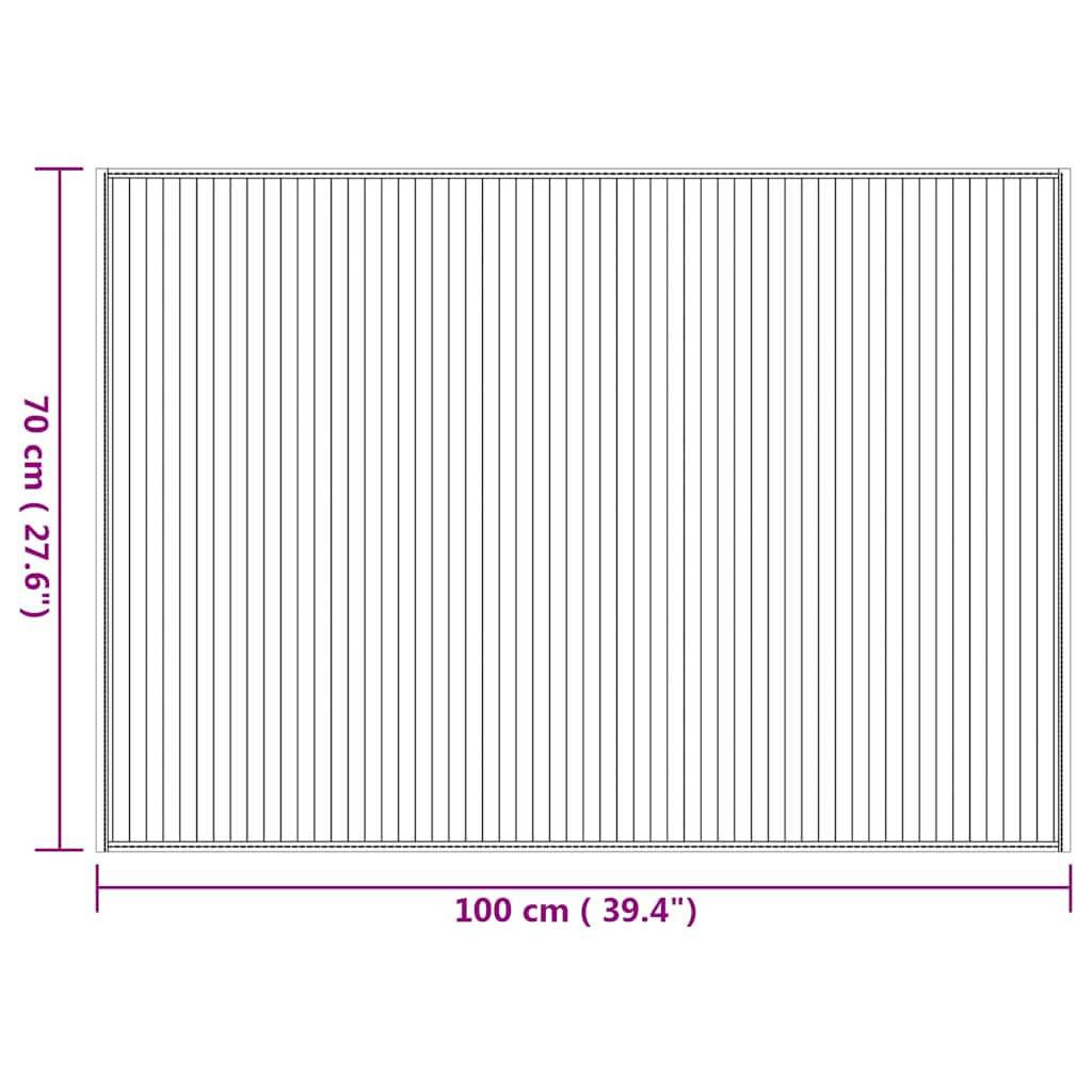 Tapete retangular 70x100 cm bambu cor natural — foto 7