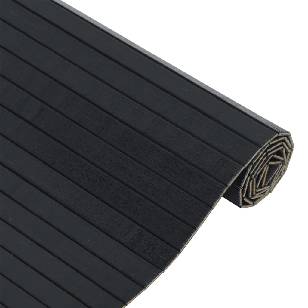 Tapete retangular 70x100 cm bambu preto — foto 2