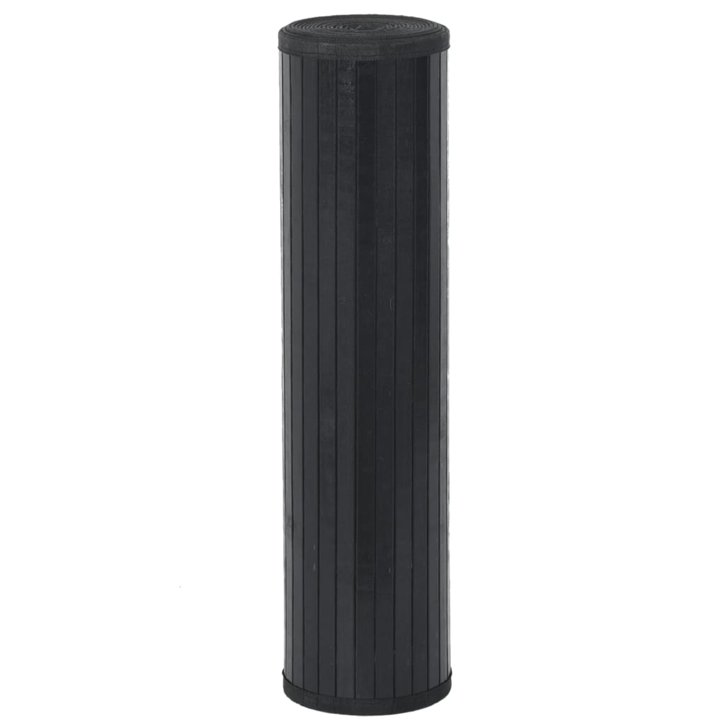Tapete retangular 70x100 cm bambu preto — foto 2