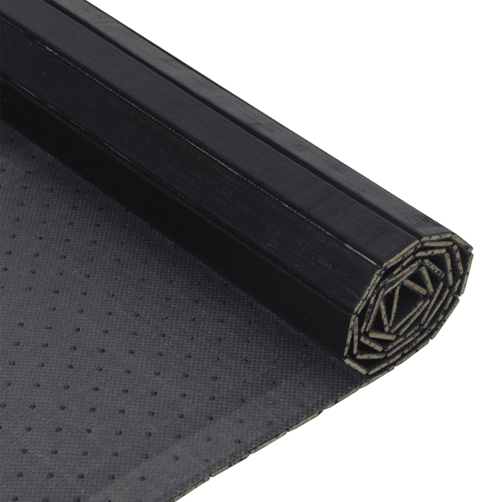Tapete retangular 70x100 cm bambu preto — foto 3