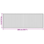 Tapete retangular 70x200 cm bambu castanho-escuro — foto 7