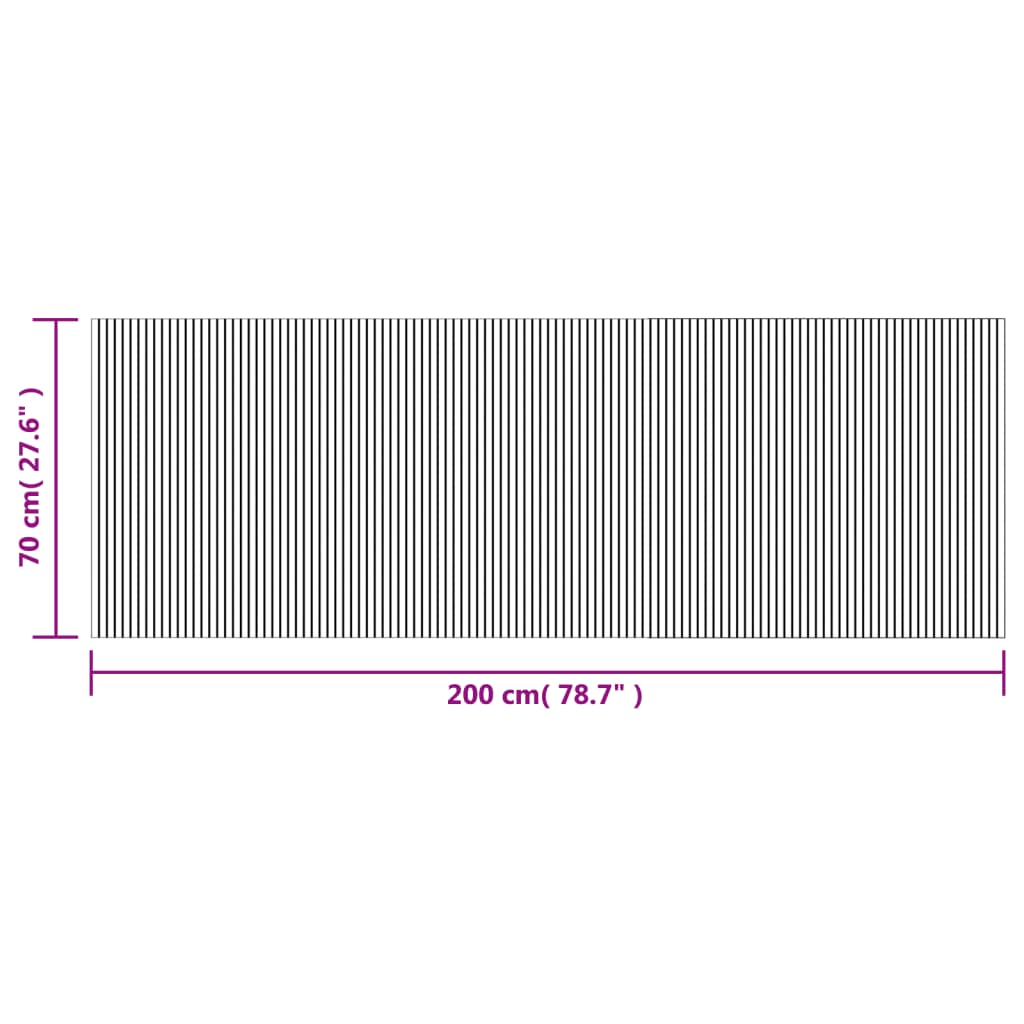 Tapete retangular 70x200 cm bambu preto — foto 7