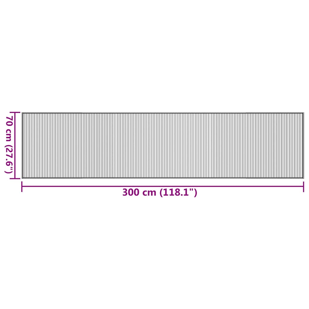 Tapete retangular 70x300 cm bambu castanho — foto 7