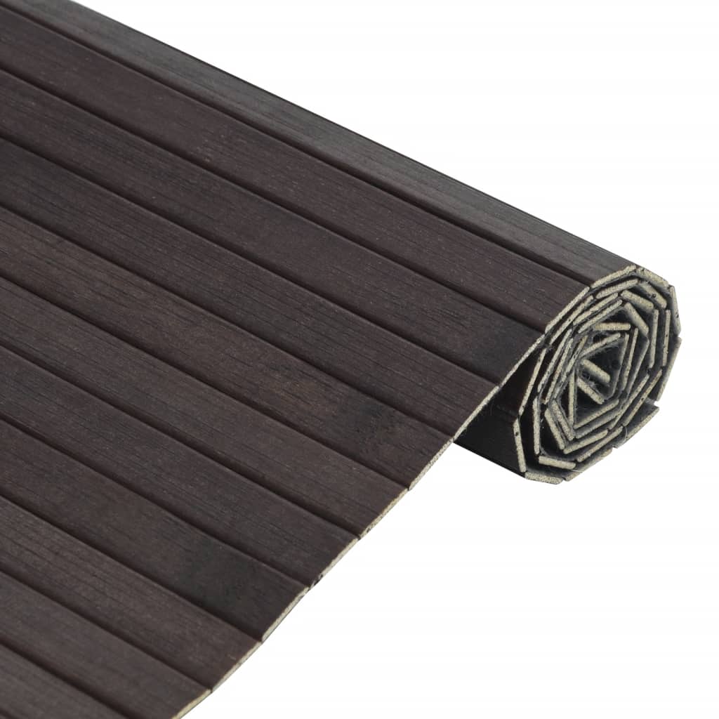 Tapete retangular 70x300 cm bambu castanho-escuro — foto 2