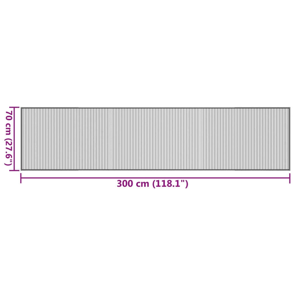 Tapete retangular 70x300 cm bambu cor natural clara — foto 7