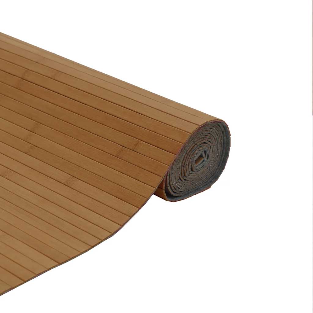 Tapete retangular 80x100 cm bambu castanho — foto 3