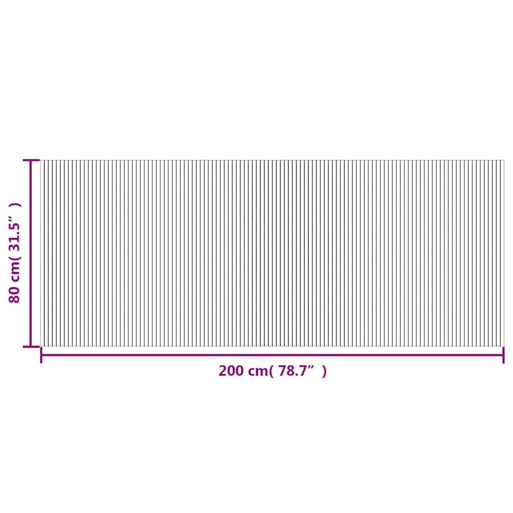 Tapete retangular 80x200 cm bambu castanho — foto 7