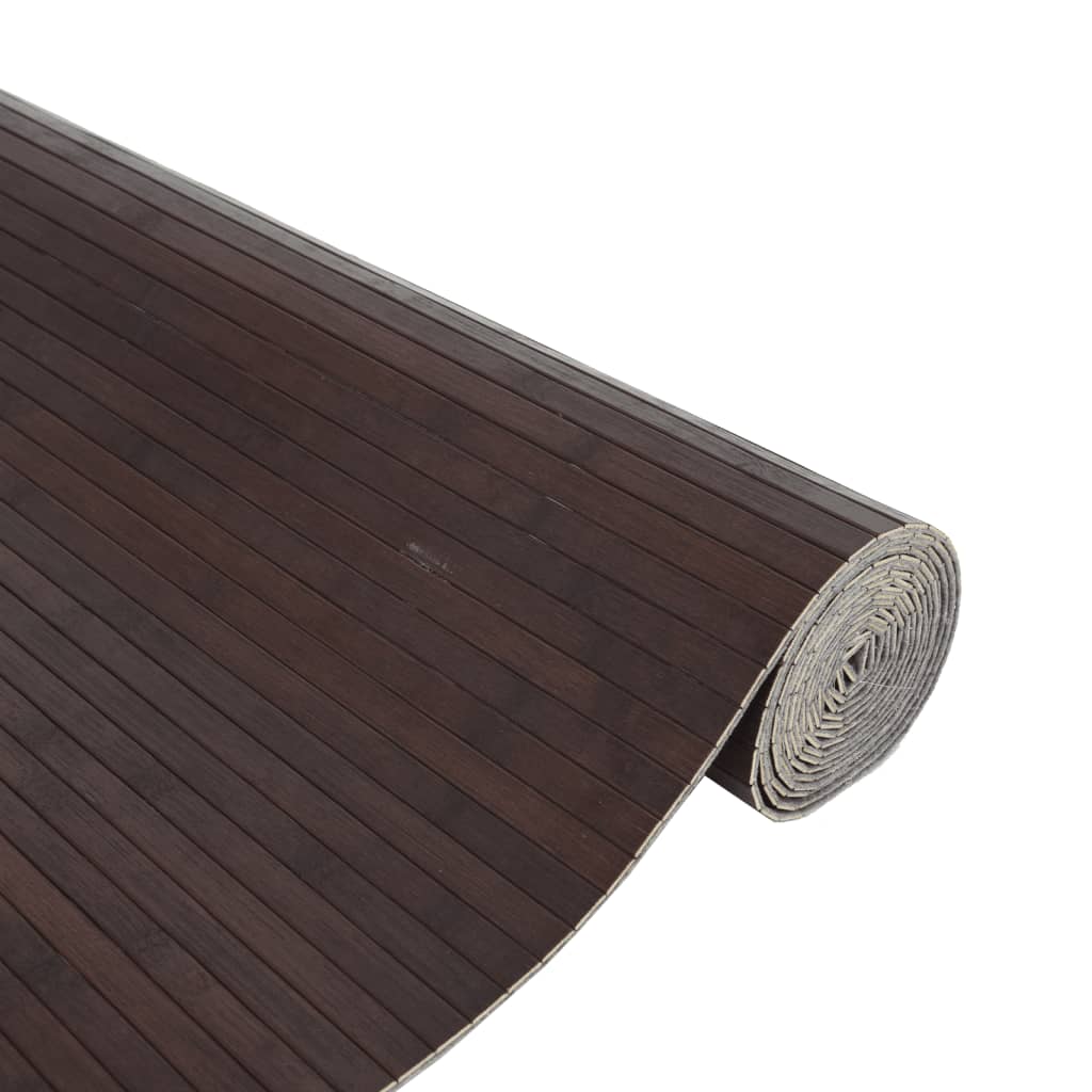 Tapete retangular 80x200 cm bambu castanho-escuro — foto 3